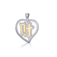 Wealth Feng Shui Heart Pendant