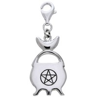 Witches Cauldron Sterling Silver Clip Charm