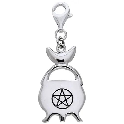Witches Cauldron Sterling Silver Clip Charm