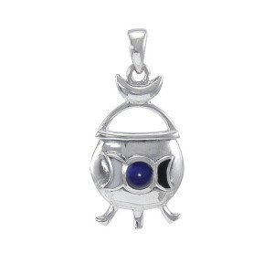 Witches Cauldron Silver & Sapphire Pendant