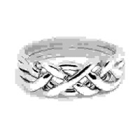4 Band Heavy Turkish Puzzle Ring