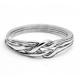 4 Band Light Chain Puzzle Ring