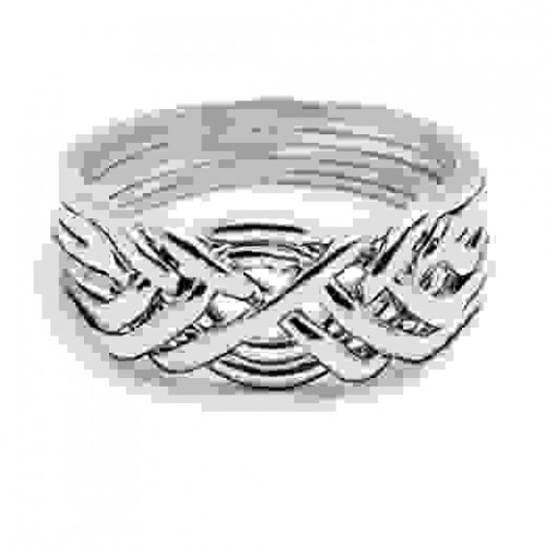 6 Band Heavy Turkish Puzzle Ring