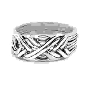 8 Band Light Turkish Puzzle Ring