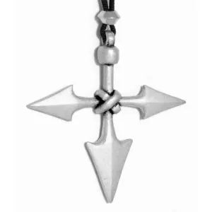 Barbarian Cross Pewter Necklace