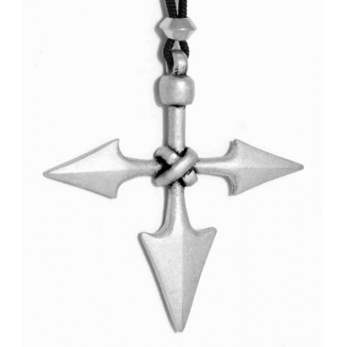 Barbarian Cross Pewter Necklace