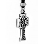 Celtic Knotwork Cross Pewter Necklace