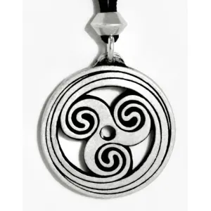 Celtic Spiral Pewter Necklace