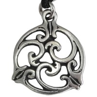 Triscele Celtic Spiral Pewter Necklace in 2 Sizes
