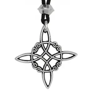 Witches Knot Protection and Power Pewter Pendant