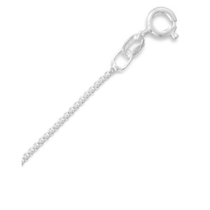 Box Chain Sterling Silver 1.1mm Necklace 16-30 Inches