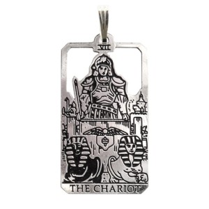 The Chariot Small Tarot Pendant