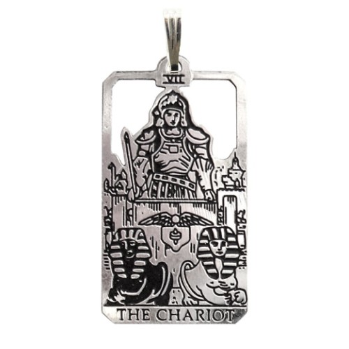 The Chariot Small Tarot Pendant