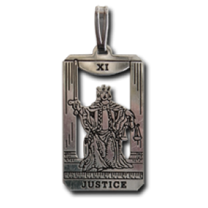 Justice Small Tarot Pendant