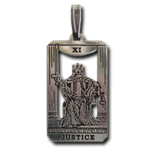 Justice Small Tarot Pendant