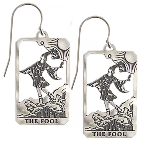 The Fool Small Tarot Card Earrings | Sterling Silver Tarot Jewelry