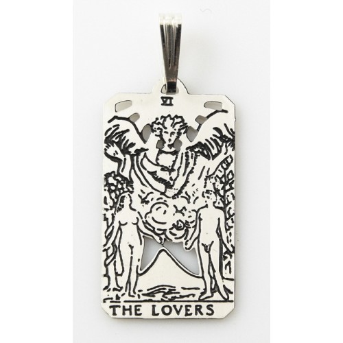 The Lovers Small Tarot Pendant