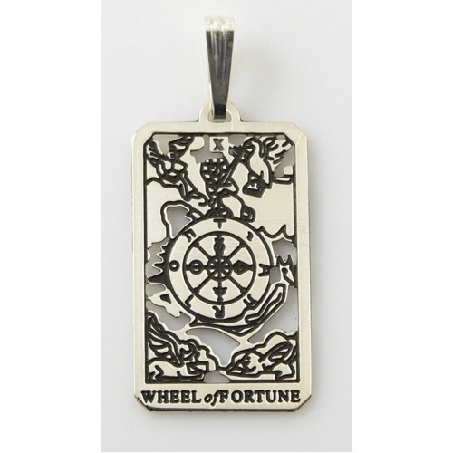 Wheel of Fortune Small Tarot Pendant