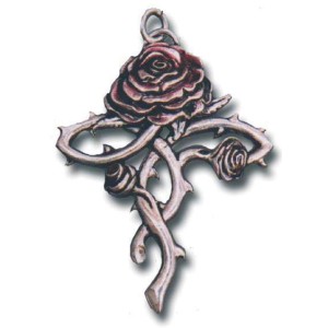 Rosycroix Gothic Rose Cross Necklace