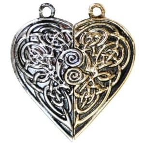 Tristan and Iseult Heart Token Necklace