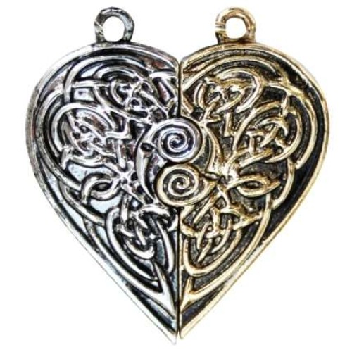 Tristan and Iseult Heart Token Necklace